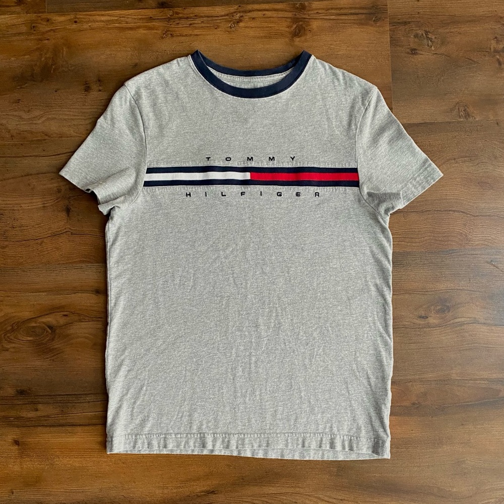 Tommy Hilfiger Gray Logo Tee Size XS